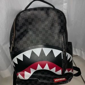Sprayground Sharks in Paris Black Monogram